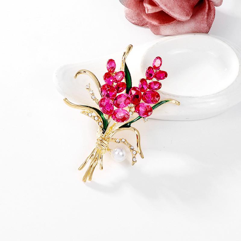 Garden Fresh Pearl Brooch With Waterdiamond Wheat Design For Women And Men