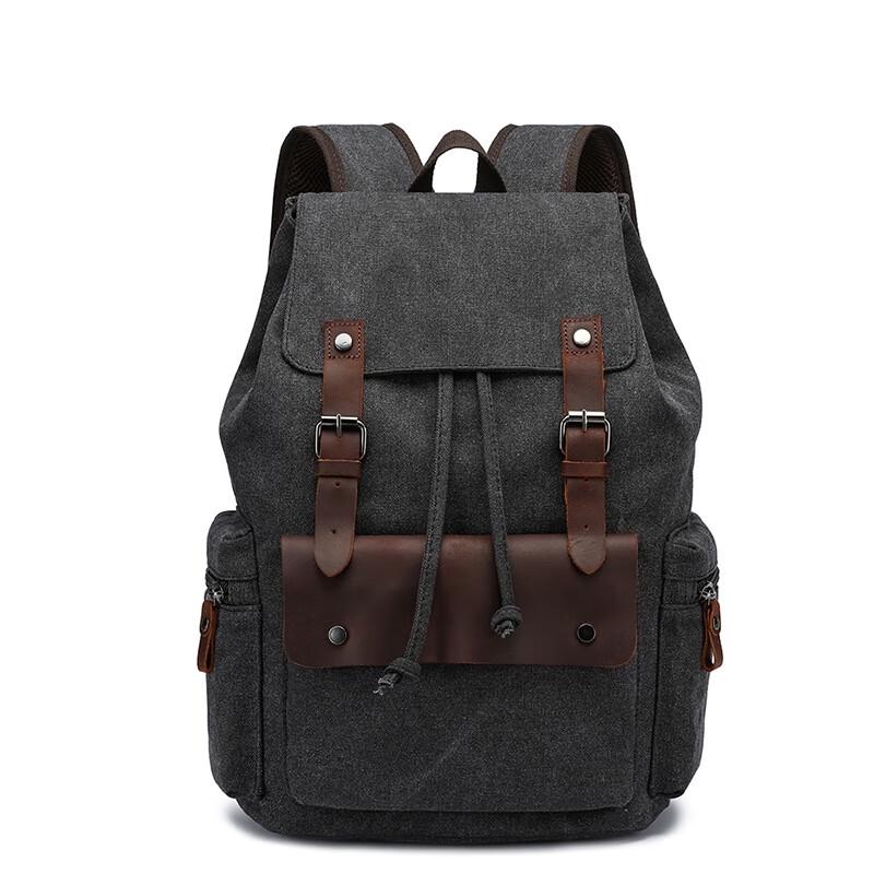 

Men s Vintage Canvas & Leather Laptop Backpack
