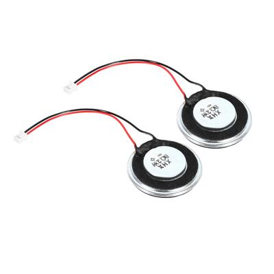 Uxcell 2pcs 2W 8ohm Mini Speakers Metal Shell Round Internal Micro Magnet 60mm Terminal Wire Included Mini Speakers DVD EVD Multimedia Mobile Portable