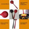 Set of 2 Kitchen Strainer Spoon Silicone Skimmer Slotted Spoon Strainer Ladle Strainer Spoon for Draining and Cooking