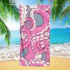 1 Stück Übergröße Schnelltrocknendes Mikrofaser-Strandtuch mit Lebhaftem Oktopus & Wirbelmuster - Leichte Strapazierfähige Polyester-Mischung für