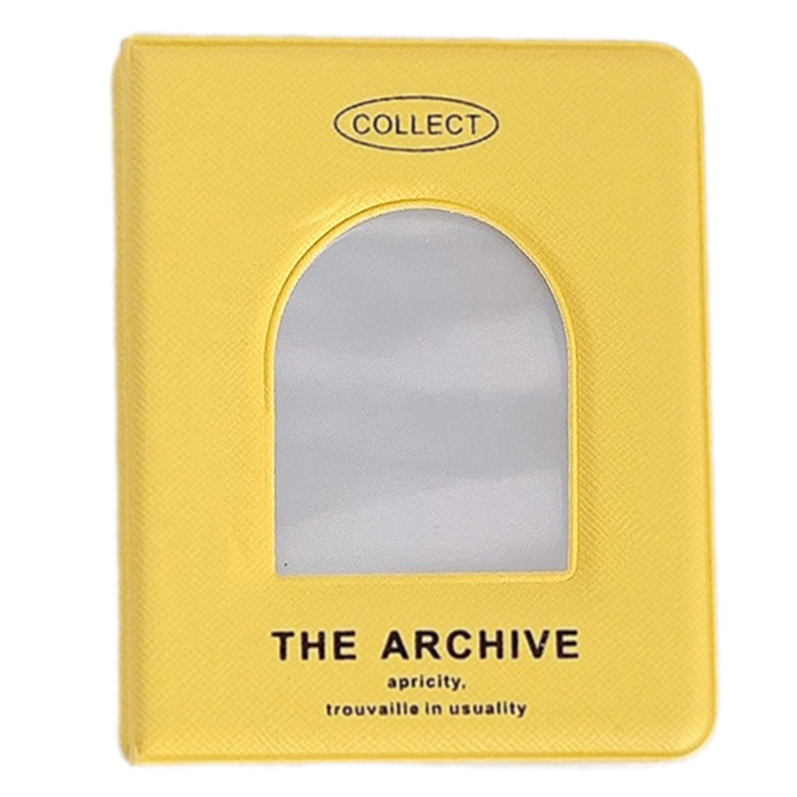 

Милый мини-альбом для карточек 40 карманов двухсторонние страницы держатели для фотокарточек альбом фотоальбом для различных карточек и фотографий жёлтый