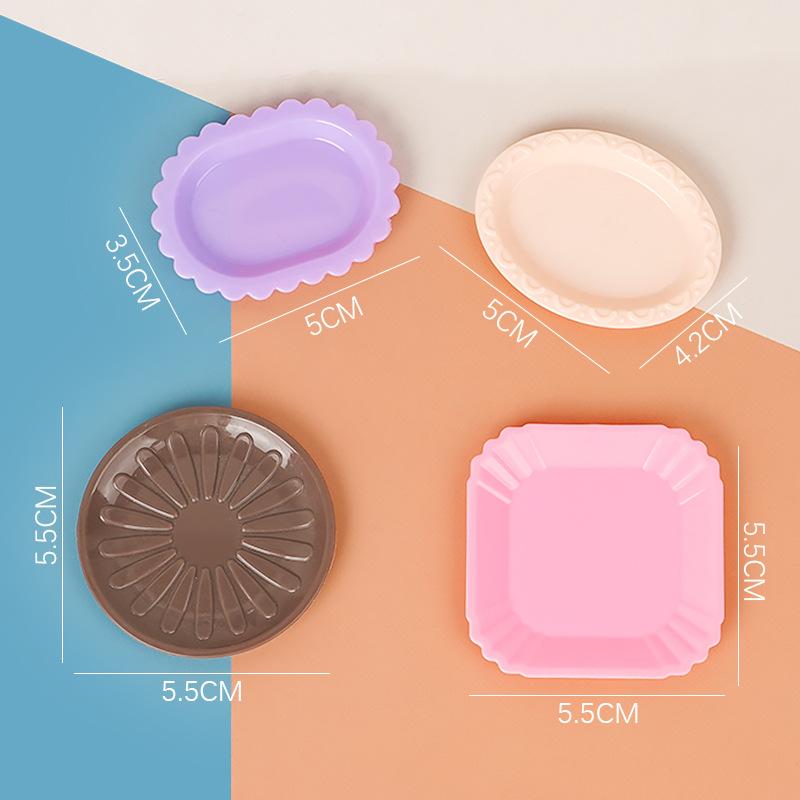 Mini Simulation Small Plate Colorful Children'S Play House Kitchen Model Doll House Small Ornament Toy Edible Accessories