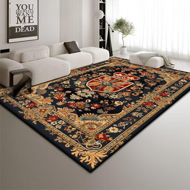 Persian Style Big Size Carpet Living Room Fluffy Antiskid Bedroom Decoration Rug Easy Clean Entrance Door Mat Machine Washable