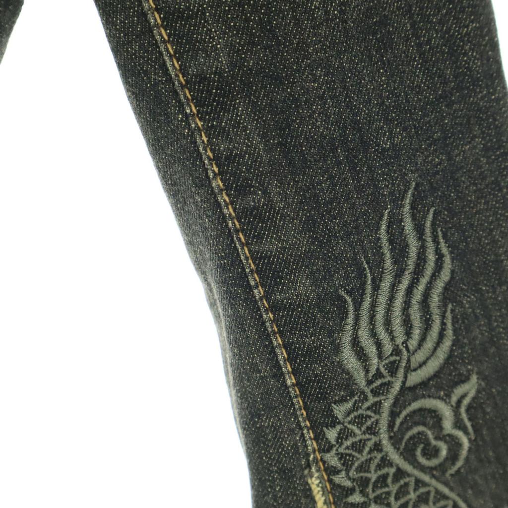 VIVIENNE TAM made in Japan embroidery Long sleeve Denim Jacket gray Women Used