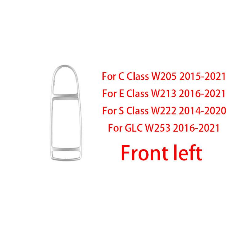 For Mercedes Benz C E S-Class GLC w205 w253  w213 W222 S400 lift switch panel electroplating strip window adjustment panel silve