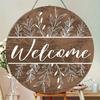 2D Flat High Print Farmhouse Welcome Sign Durable Wood Decor Garden Home Gift