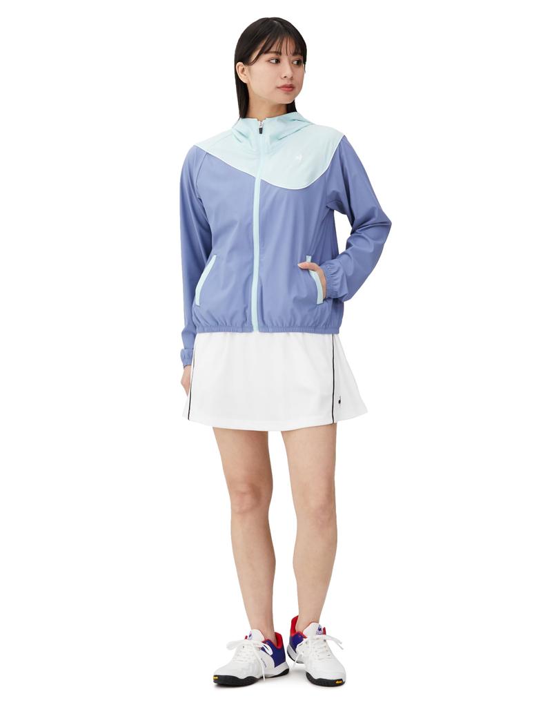 Coq Game Skirt with Sweat UV Protection JTA Officially Official Club QTWXJE90 WH [Le Sportif] Skort, Tennis, Inner, Absorbent, (UPF50+), Stretch,