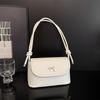 Underarm Bag Solid Color Butterfly Knot Pu Single Shoulder Bag Simple Fashion Style Shoulder Bag For Women Small Square Bag