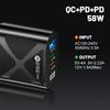 58W Dual Fast Charger with 2PD+QC3.0 USB, EU/US/UK/KR/AU Plug Options