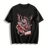 Aggressive Boar Print T-Shirt Edgy Niche Design Streetwear Top Pure Cotton T-shirt