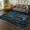 3D Brick Stone Building Carpet Wall Originality Printed Rug for Living Room Home Bedroom Doormat Decor Anti-slip Large Size Rug