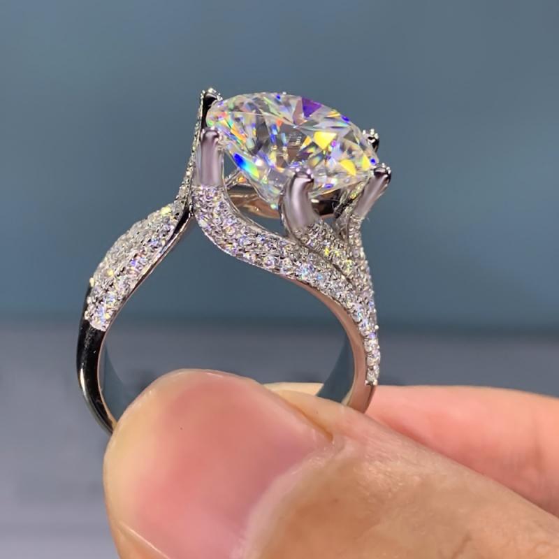 

CAOSHI Gorgeous Wedding Women Rings Inlay 10mm Big Cubic Zirconia Temperament Sweet Bridal Wedding Fashion Zircon Accessories 10