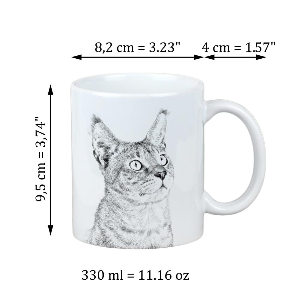 Chausie - Katzenbecher, fröhlicher Becher für einen Hundeliebhaber, personalisiertes Geschenk von der Marke Art-Dog