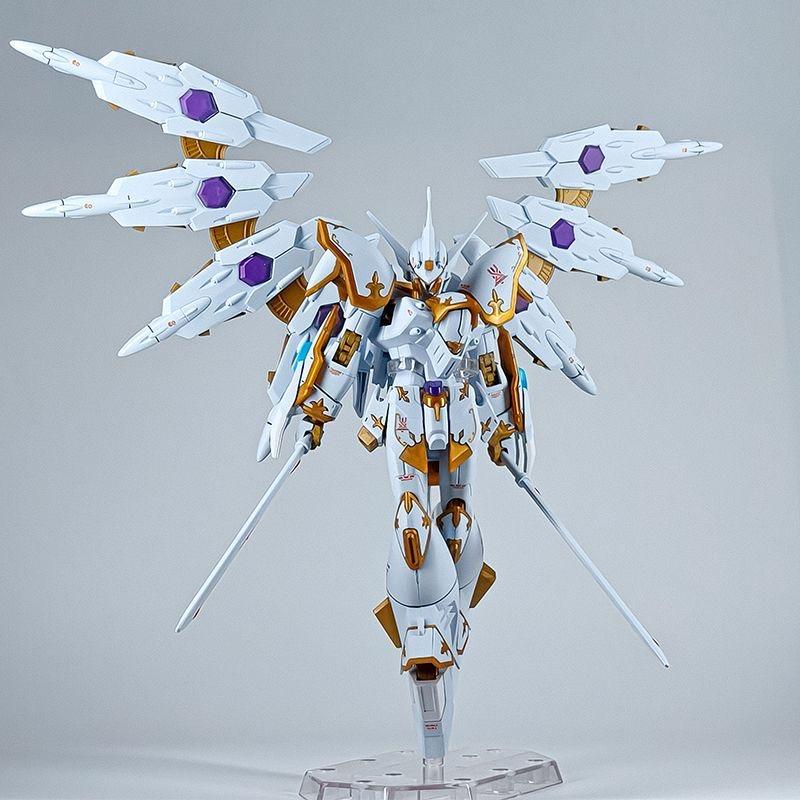 Hg 1/144 Seed Freedom Black Knight Squad With Light Wings Water Sticker Action Figures Assembled Model Kit Collectible Toys Gift