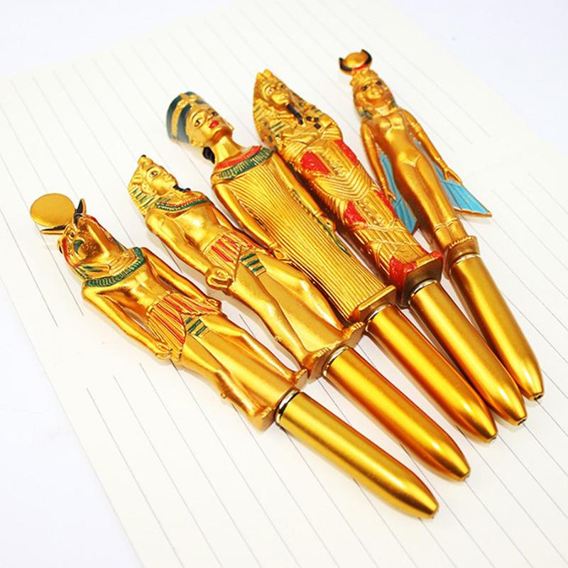 Egyptian Pharaoh Blue Ink Ballpoint Pen  Stamping Mummy Writing Ballpoint Pen