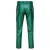 Men Nightclub Pants Bronzing Metalic Sequin Straight Leg Slim Fit Hip Hop Style Ankle Length Hippie Trousers