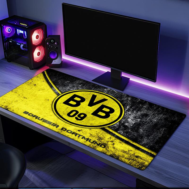 Podkładka pod mysz Borussia Dortmund, gumowa podstawa, mata na biurko do e-sportu, podkładka pod mysz dla graczy i do użytku biurowego, biurko gamingowe, łatwa do czyszczenia mata