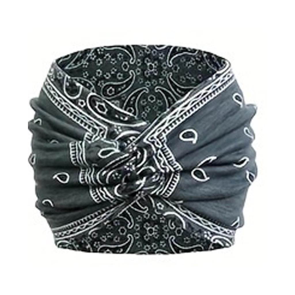 Bohemian Cashew Print Wide Headband for Women: Sport, Running, Face Washing, Makeup, Hair Tie