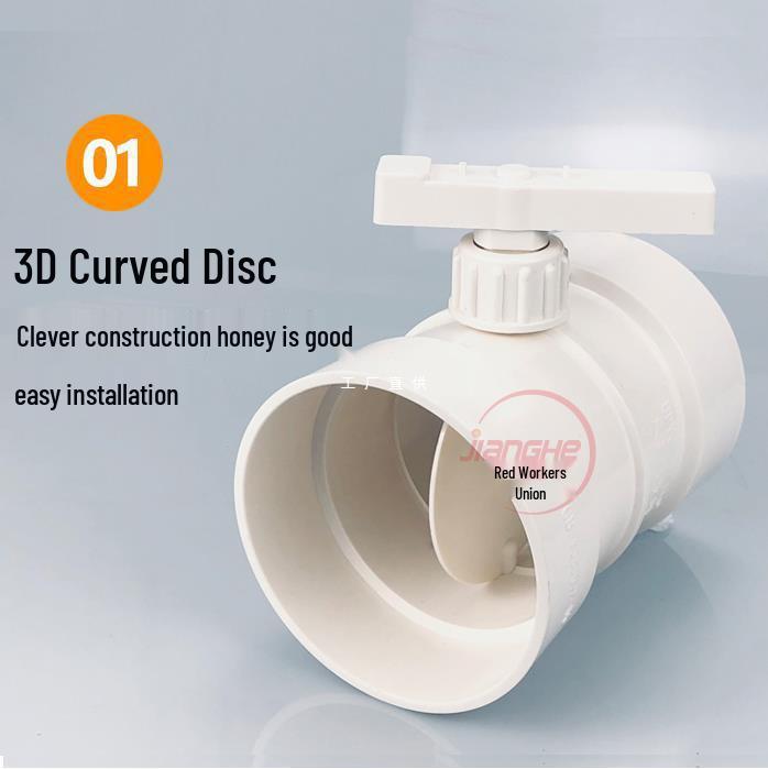 PVC Manuelle Klappenventile für Lüftungskanäle (Größen: 75, 110, 160, 200)