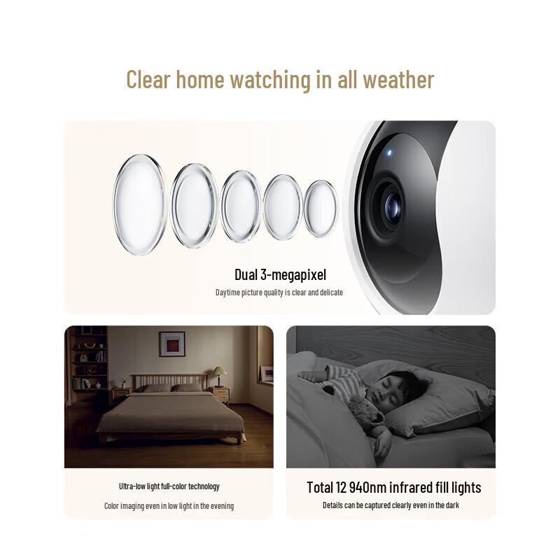 Câmera Inteligente Xiaomi C300 Lente Dupla 360° (Versão CN)