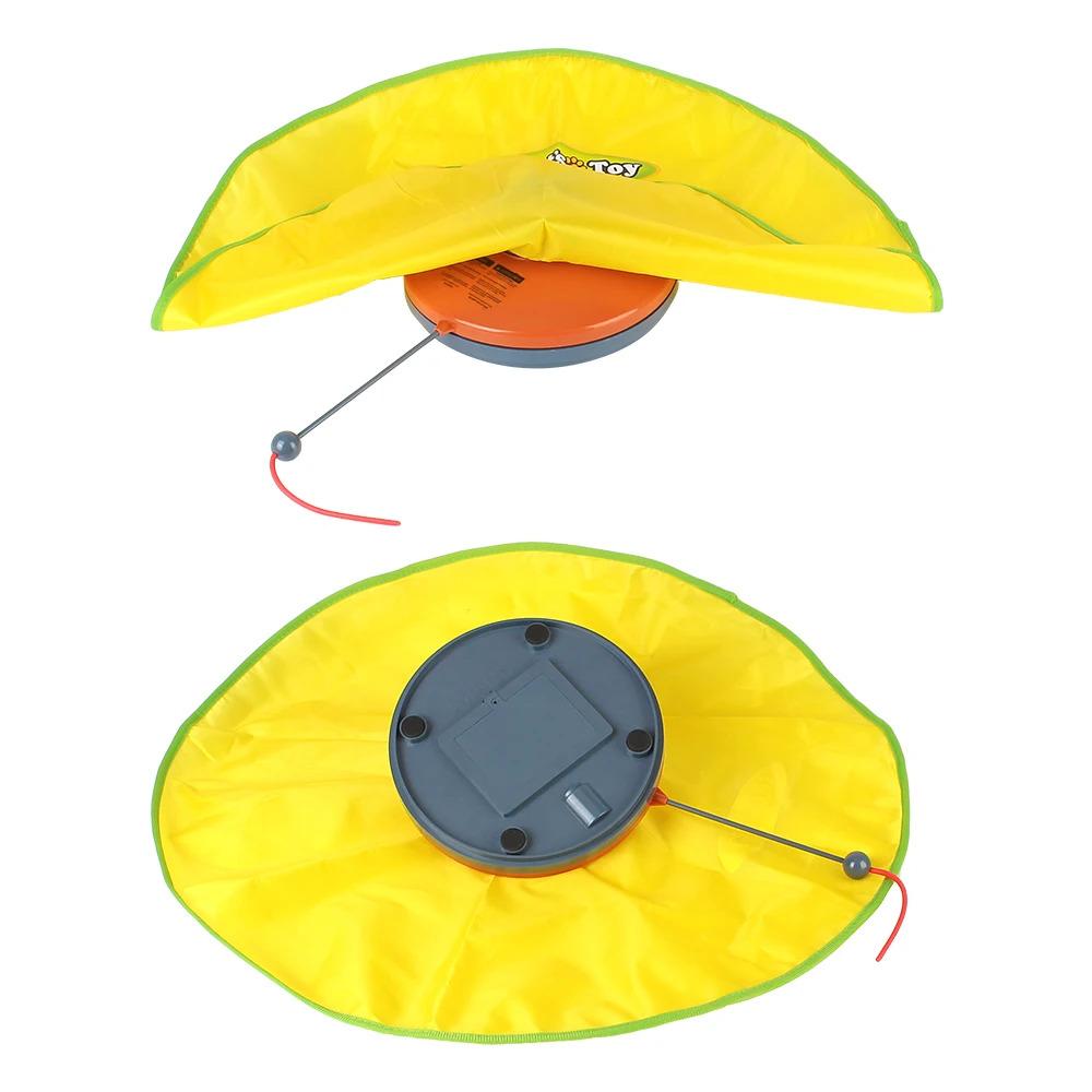 

Автоматическая игрушка для кошек, электрическая, 4 скорости, движение, под прикрытием, мышь, ткань, движущееся перо, интерактивная игрушка для домашних животных жёлтый