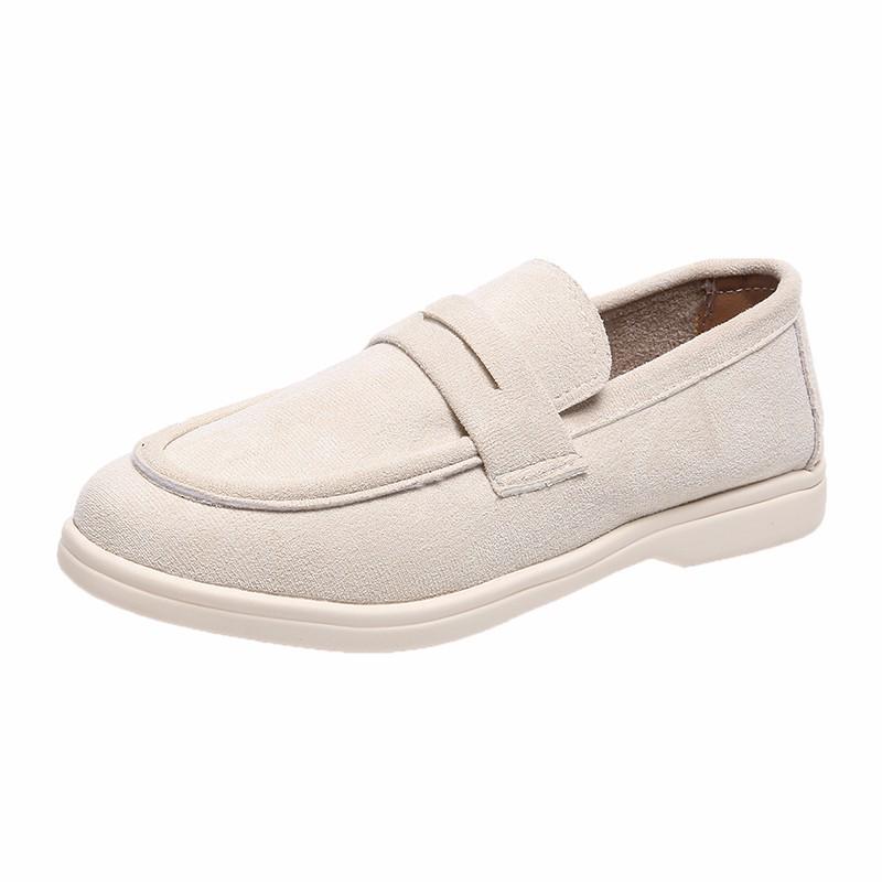 2024 Podzim Dámské Retro Britské Nazouvací Lodičky - Velká Velikost Ležérní Baleríny