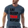 Eat, Sleep, Train, Repeat - Eat Sleep Repeat - Gym T-Shirt Long Lasting Casual T-Shirt