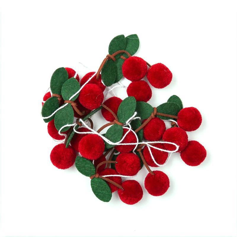 Bayberry Felt Ball Handmade Garland String Hanging Ornaments Hair Ball Wall Hanging Pendant Kids Room Decoration