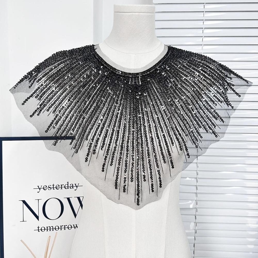 Embroidery Lace Frontal Rhinestone Applique Women's Clothing Apparel Wedding Party Performance