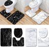 Luxurious Polyester Fiber Bath Mats Set Absorbent NonSlip Toilet Lid Floor Mats for Wet Area Like Bathrooms