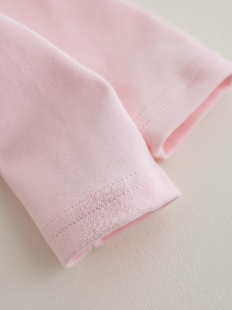 Children's Double-Sided Brushed Cotton Pullover: Semi-High Neck, Long Sleeve, Versatile Plain Color Perfect for Spring and Autumn.