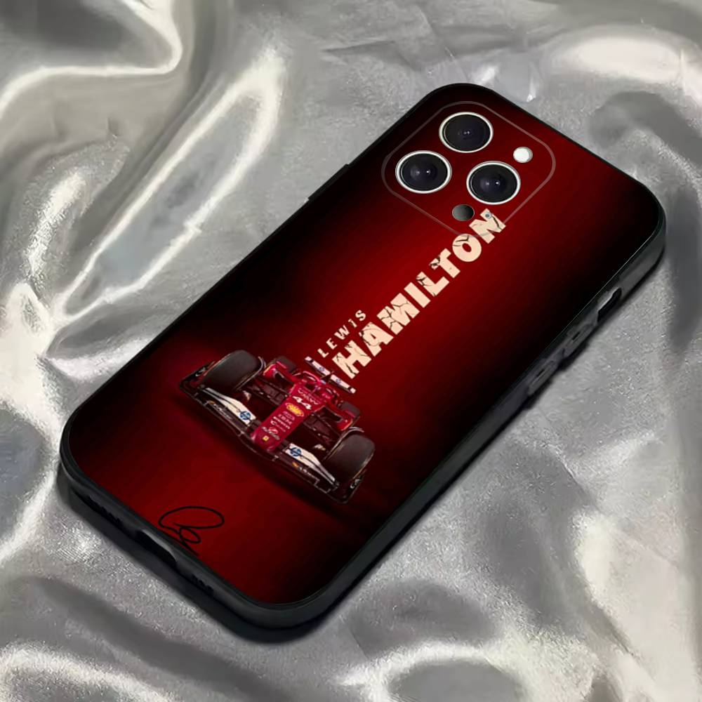 44 L-Lewis Hamilton Phone Case For iPhone 16,15,14,13,12,11,Pro,Max,Plus,X,XS,SE4,E,Mini,Soft Black Case