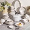 Panlu 30-Piece Underglaze Ceramic Dinnerware Set for 6
