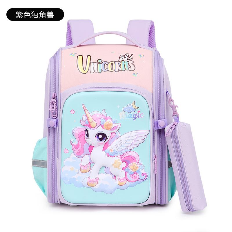 New Schoolbag, Primary School Boys and Girls Cartoon Cute Backpack, Ultra-lightweight Burden Reduction Spine Protection Children's Backpack
