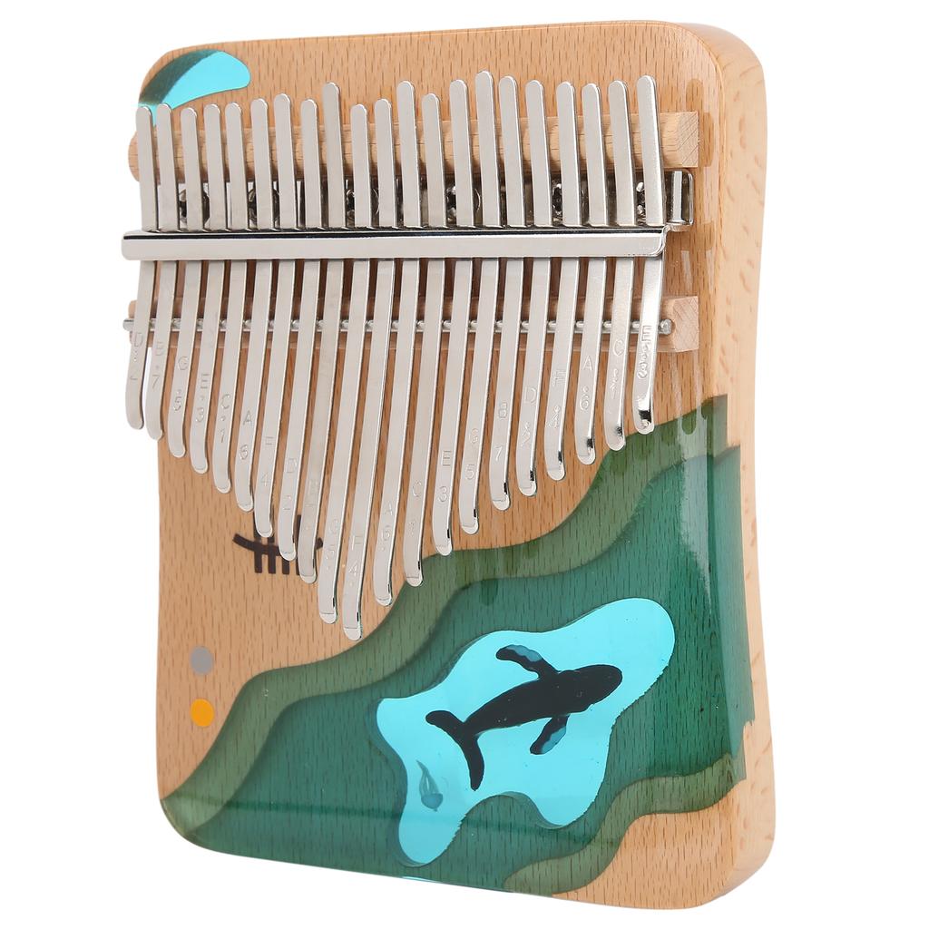 Thumb Piano Kalimba 17 Keys Portable Finger Instrument Kit Set with Tune Hammer Gift