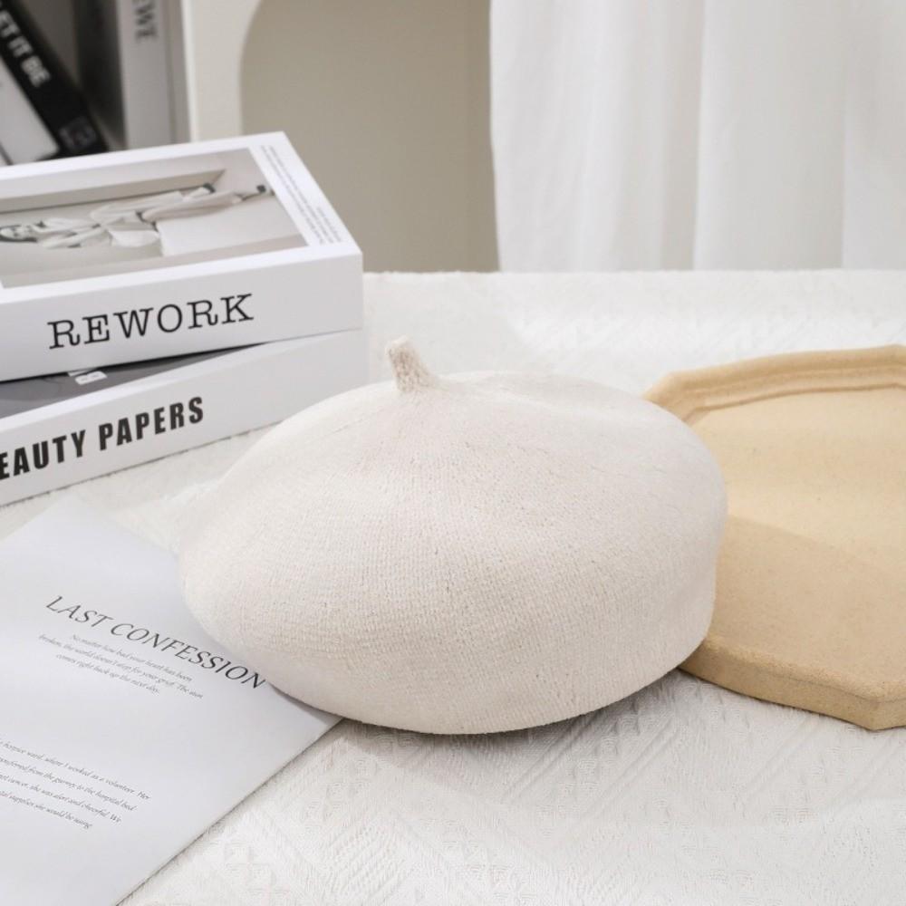 Warm Winter Wool Berets Hat Solid Color Felt Berets Fashion French Artist Hat for Women