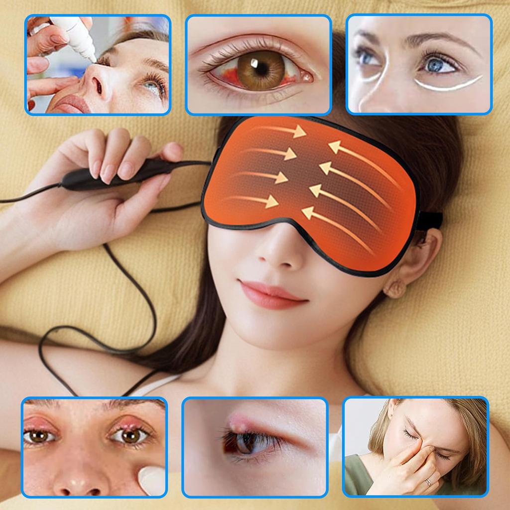 SEXYTINE USB Rechargeable Silk Heated Eye Mask Adjustable Temperature & Timer
