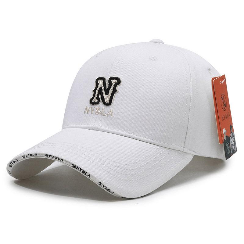 

New Embroidery Ball Baseball Cap Sports Sunscreen Men s and Women s Sun Hats Breathable Versatile Casual Duck Tongue Adjustable білий