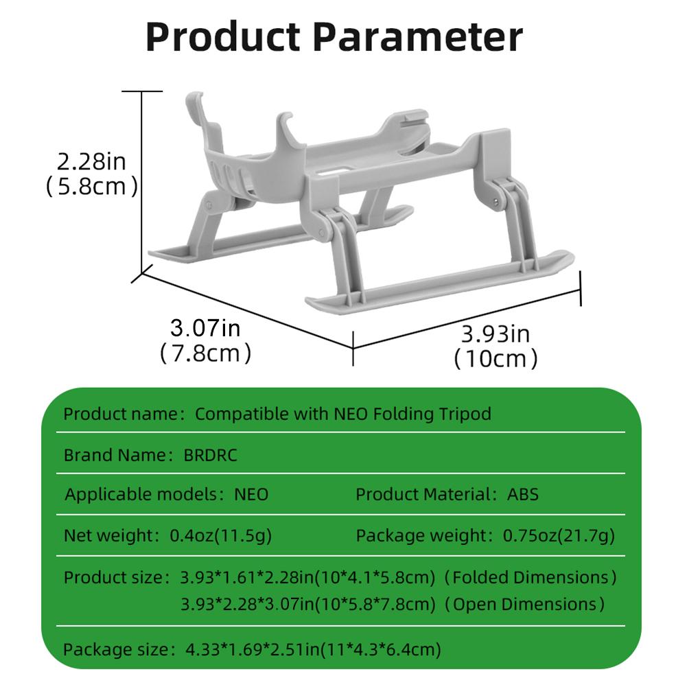Landing Gear For DJI Neo Sled Landing Gear Height Extender Landing Leg Quick Release Protective Bracket for DJI Neo Drone Access