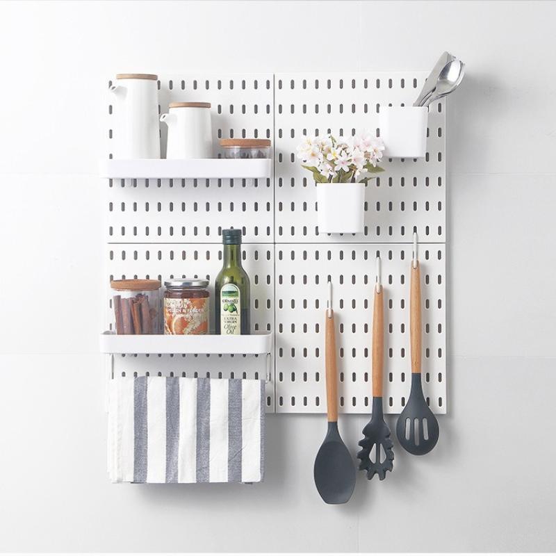 Organizador de Tablero Perforado Estante de Almacenamiento Montado en Pared Estante Colgante Accesorios para Tablero Perforado Decoración del Hogar Exhibición