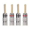 2 Pairs BFA Banana Plug 4mm Gold Plated Brass Serrated Speaker Plug Connectors for Amplifiers