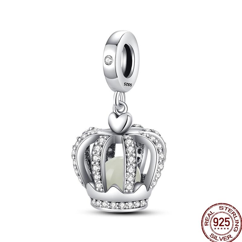 100% Copper Crown Shrimp Crab Charms Beads Butterfly Heart Birthday Pendants Fit Bracelet Jewelry Gifts Marking