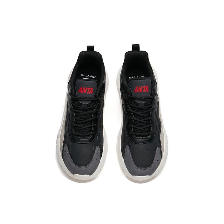 New ANTA Life Collection Casual Shoes Men Low Top Carbon Gray/Black/Steel Gray/Shade 2 Gray 112218860-6