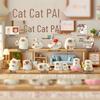 Hot Selling Cat Travel Diary: Blind Box Fashion Resin Figurine - Hand-Painted Cute Cat Desktop Ornament