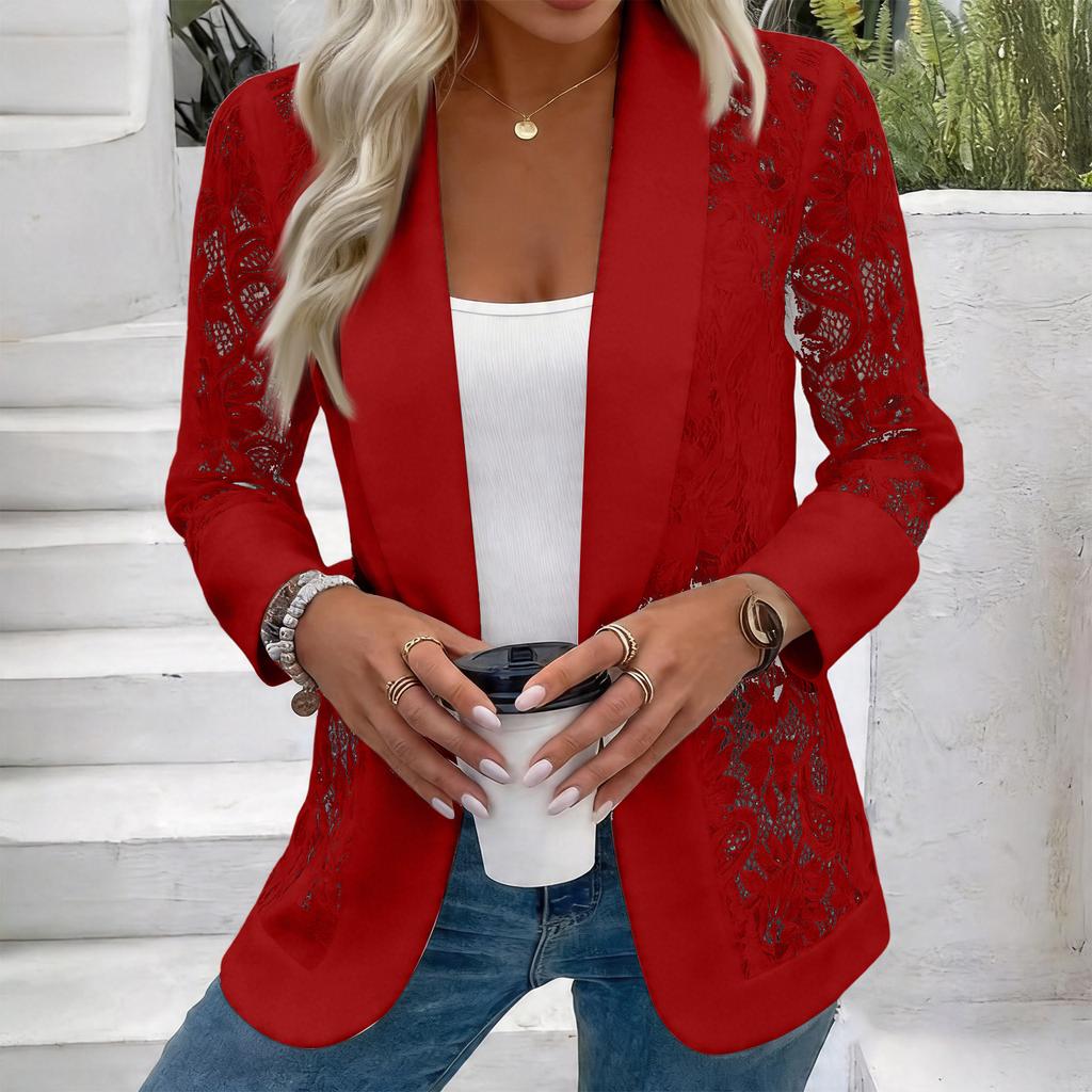 Veste chemise en dentelle tendance pour femmes Printemps & Été, Élégante et Polyvalente