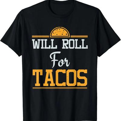 Will Roll For Tacos - Funny Brazilian Jiu-Jitsu MMA Shirt T-Shirt