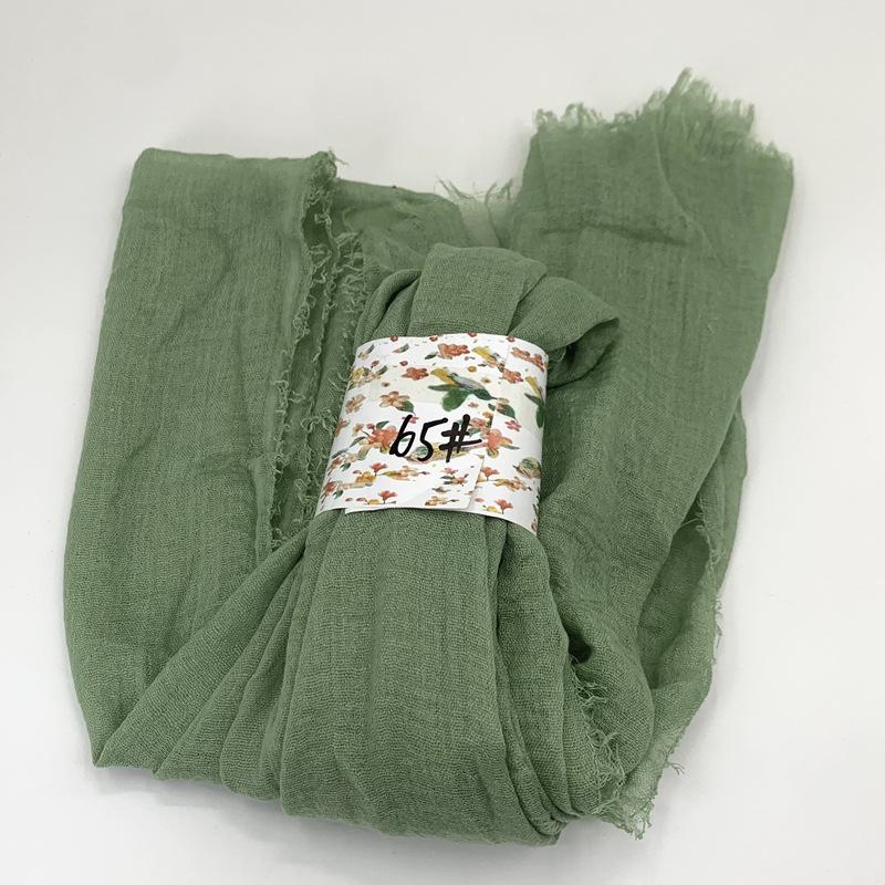Women Cotton Scarf New Summer Girls Solid Color Sunscreen Thin Scarves Soft Shawl Foulard Viscose Spring Lady Wrap Shawls