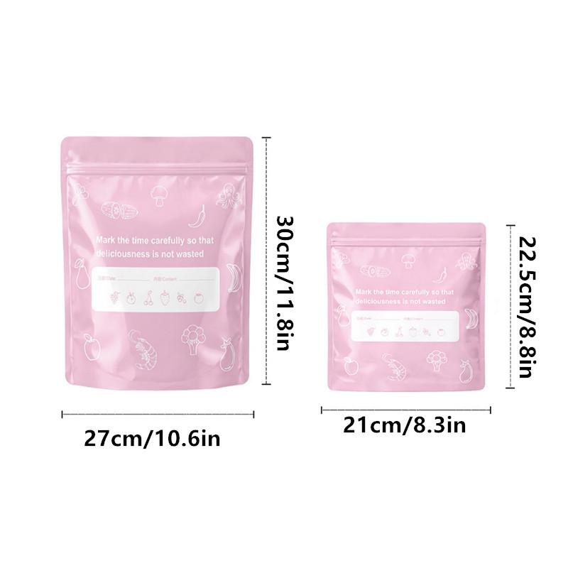 10 Pcs Aluminum Foil Storage Bags Freezer Sealed Organizers Food Packaging Reusable Pantry Odor-Proof Bag Kitchen Essential