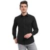 Russell Collection Herren Stretch Figurbetontes Langarmhemd